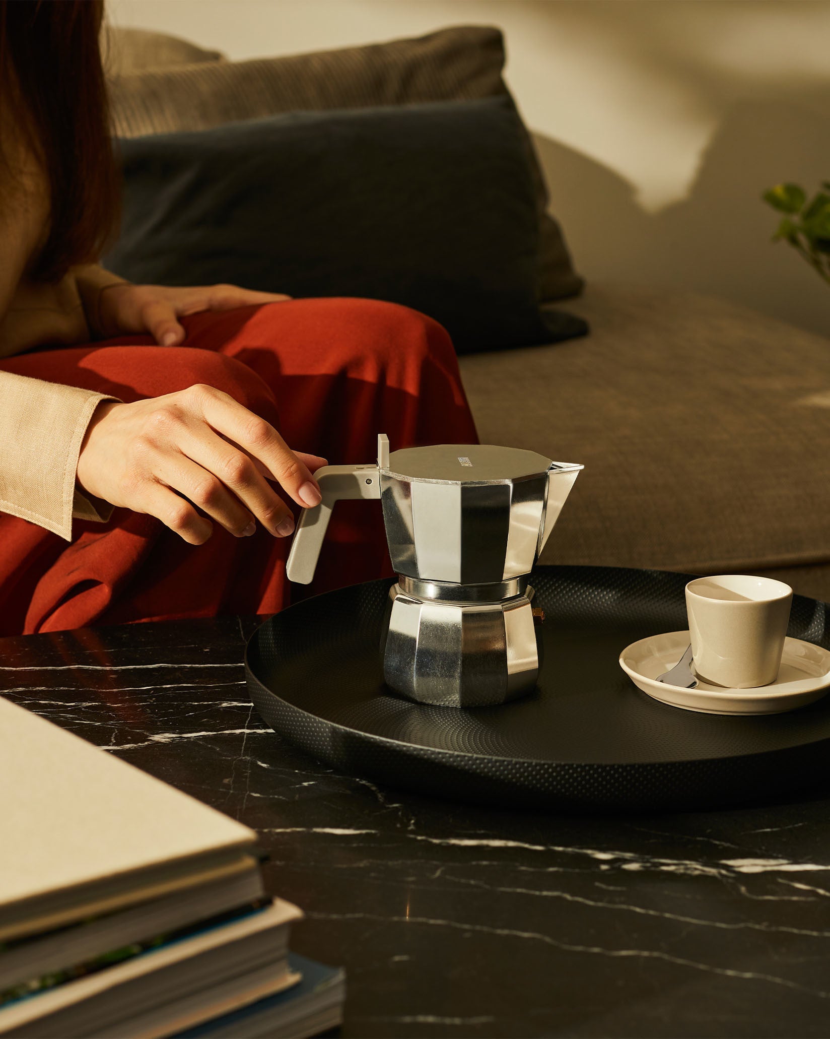 Alessi Moka Espresso Makinesi 3 Fincan – Gri – görsel 2