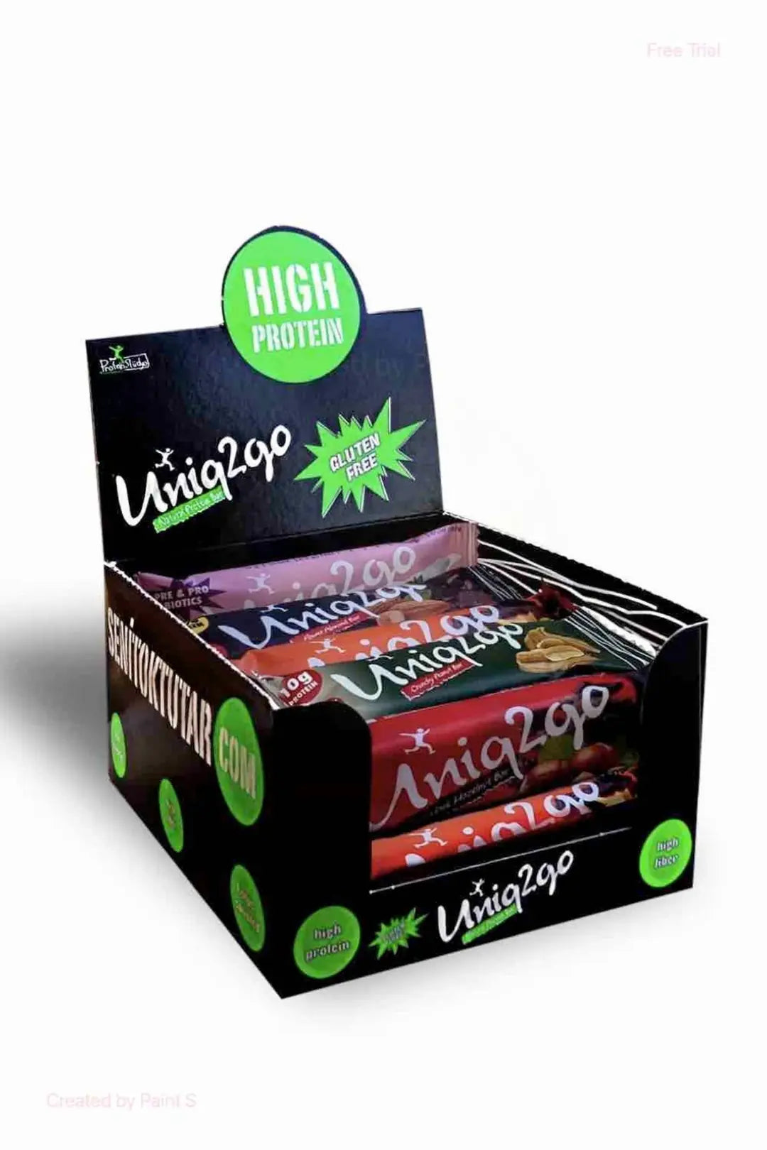 Uniq2go Karışık Midi Seri 16 Adet Protein Bar