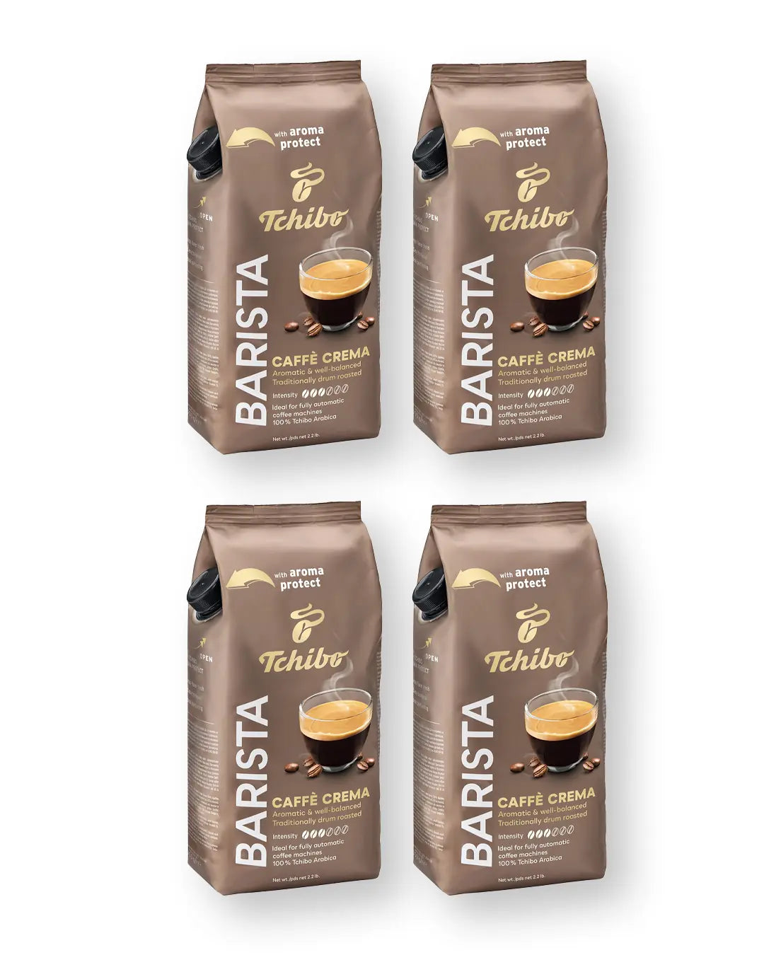 Tchibo Barista Caffe Crema Çekirdek Kahve 1 kg 4'lü