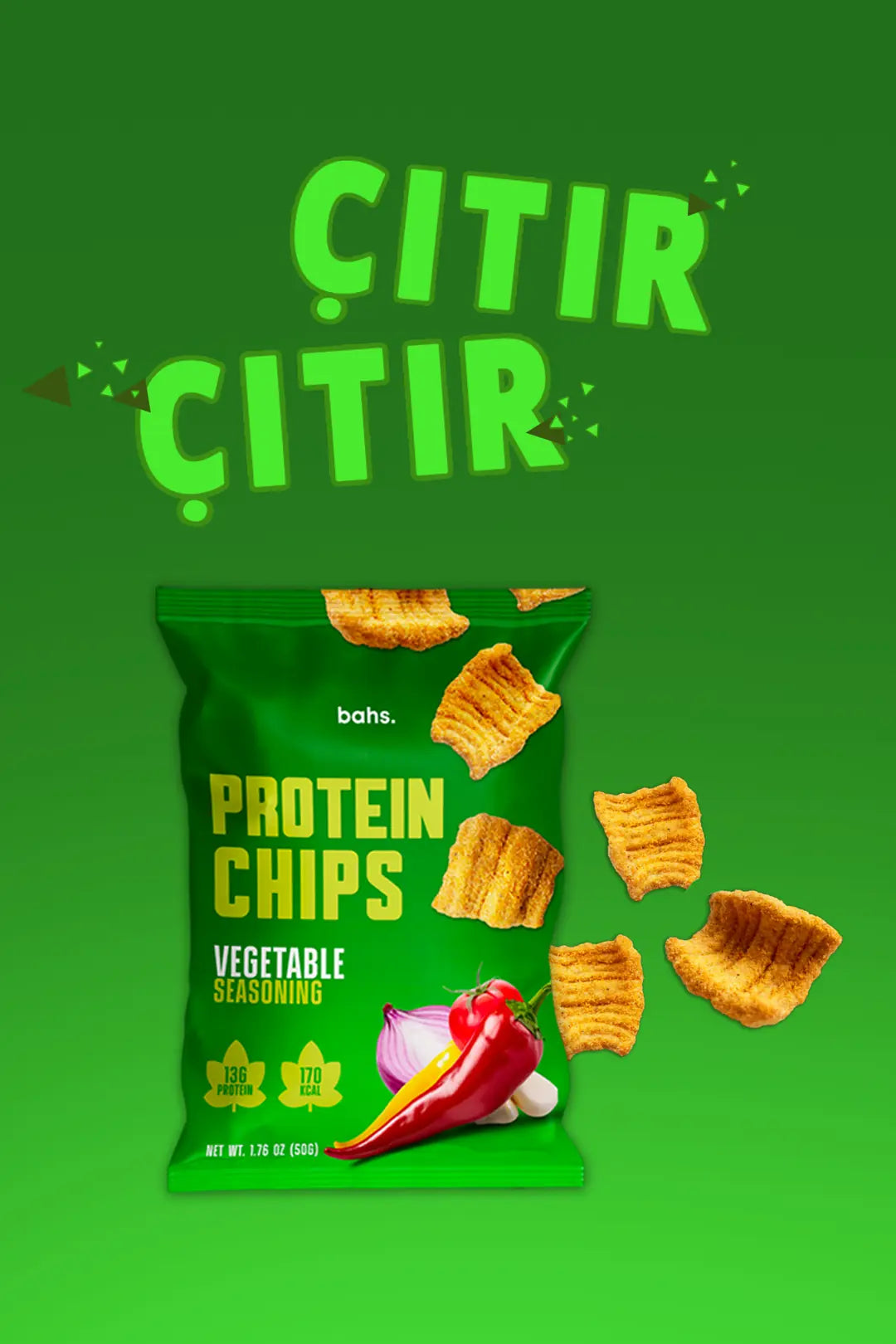 Bahs X4 Adet - Protein Chips - Vegetable Seasoning