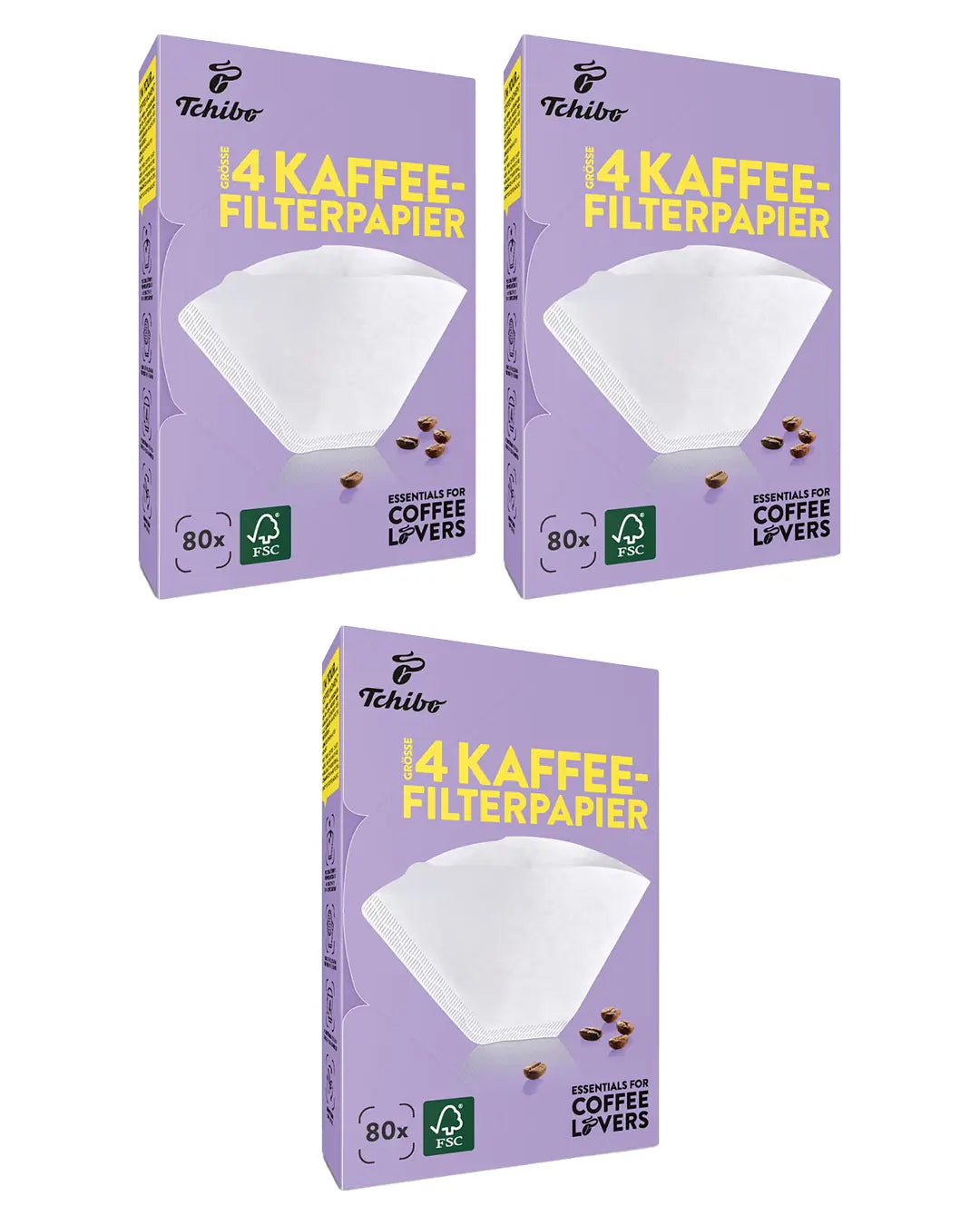 Tchibo Filtre Kahve Kağıdı 4 Numara 80 Adet (kağıt Filtre) X3 Adet