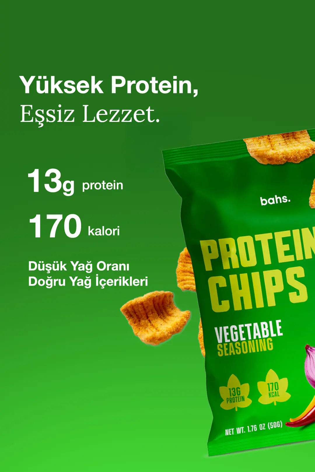 Bahs X4 Adet - Protein Chips - Vegetable Seasoning
