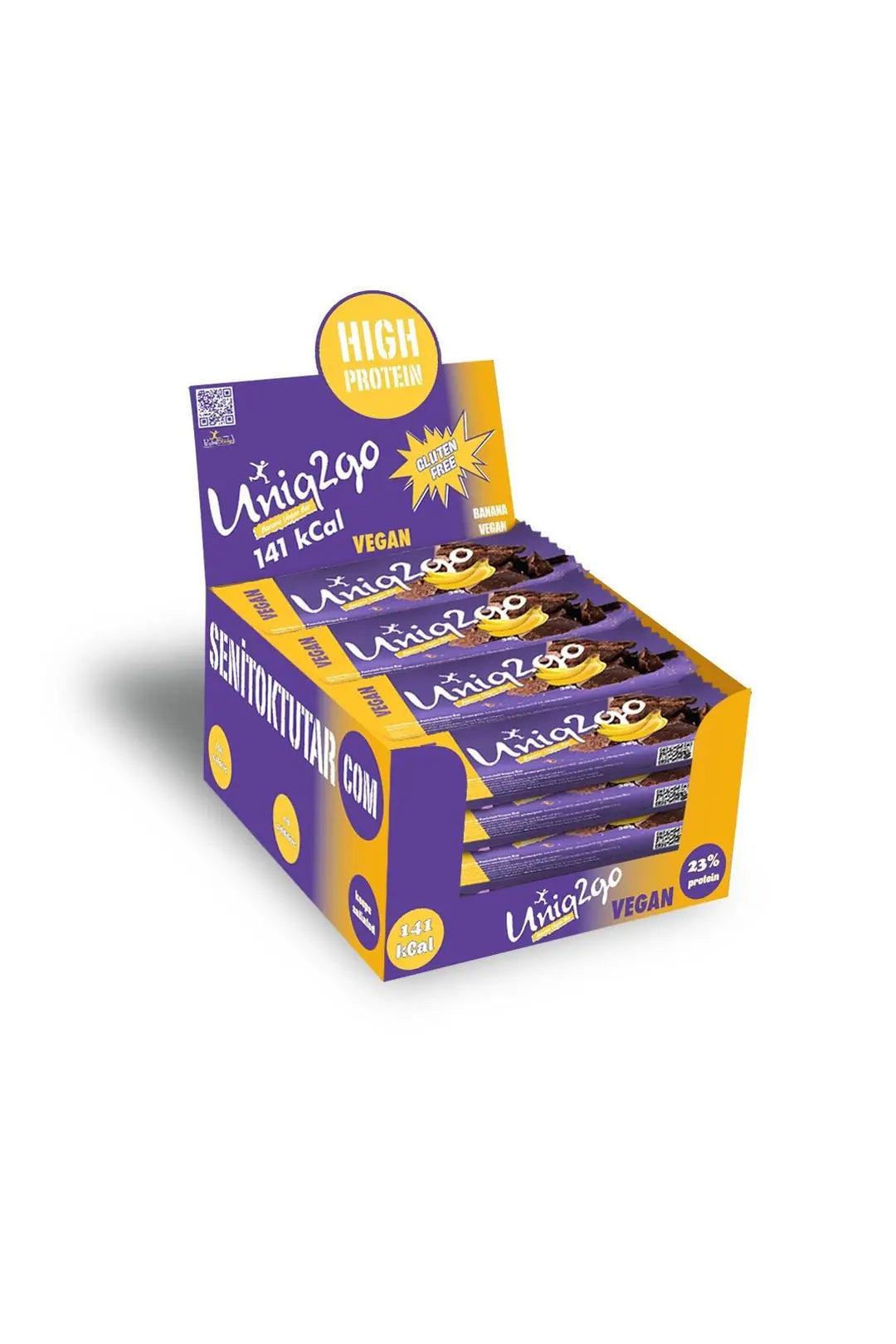 Uniq2go Vegan Muzlu 38 gr 16'lı Protein Bar