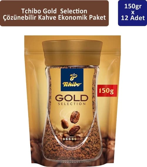 Tchibo Gold Çözünebilir Kahve Ekonomik Paket 150 gr x 12 Adet
