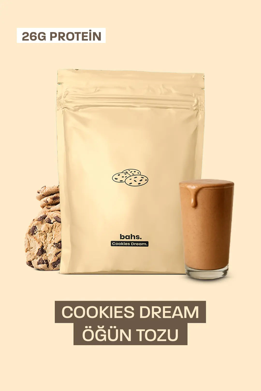 Bahs Proteinli Öğün Tozu - Cookies Dream 600gr - 10 Servis
