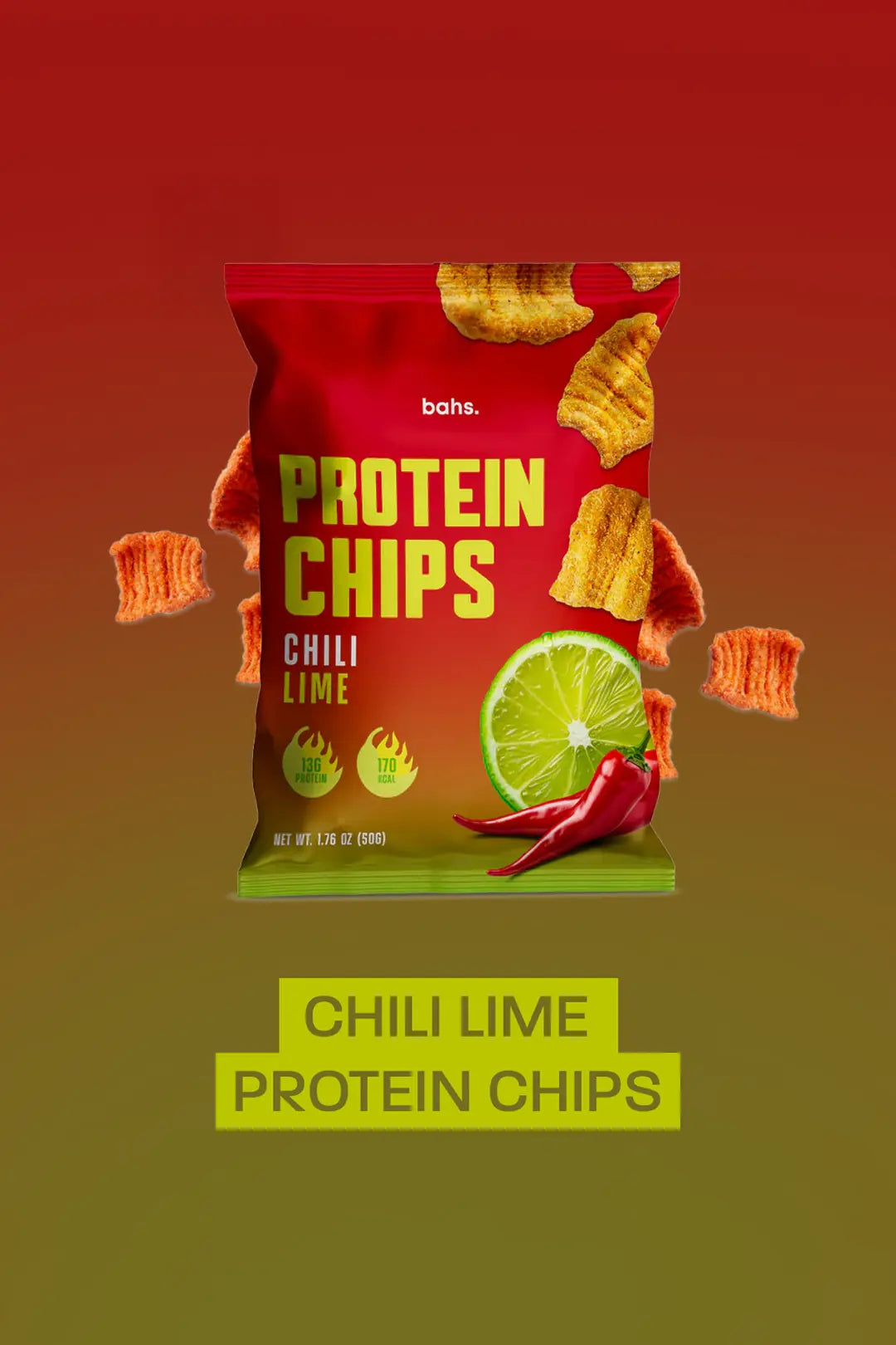 Bahs Protein Chips - Chili Lime - x4 Adet