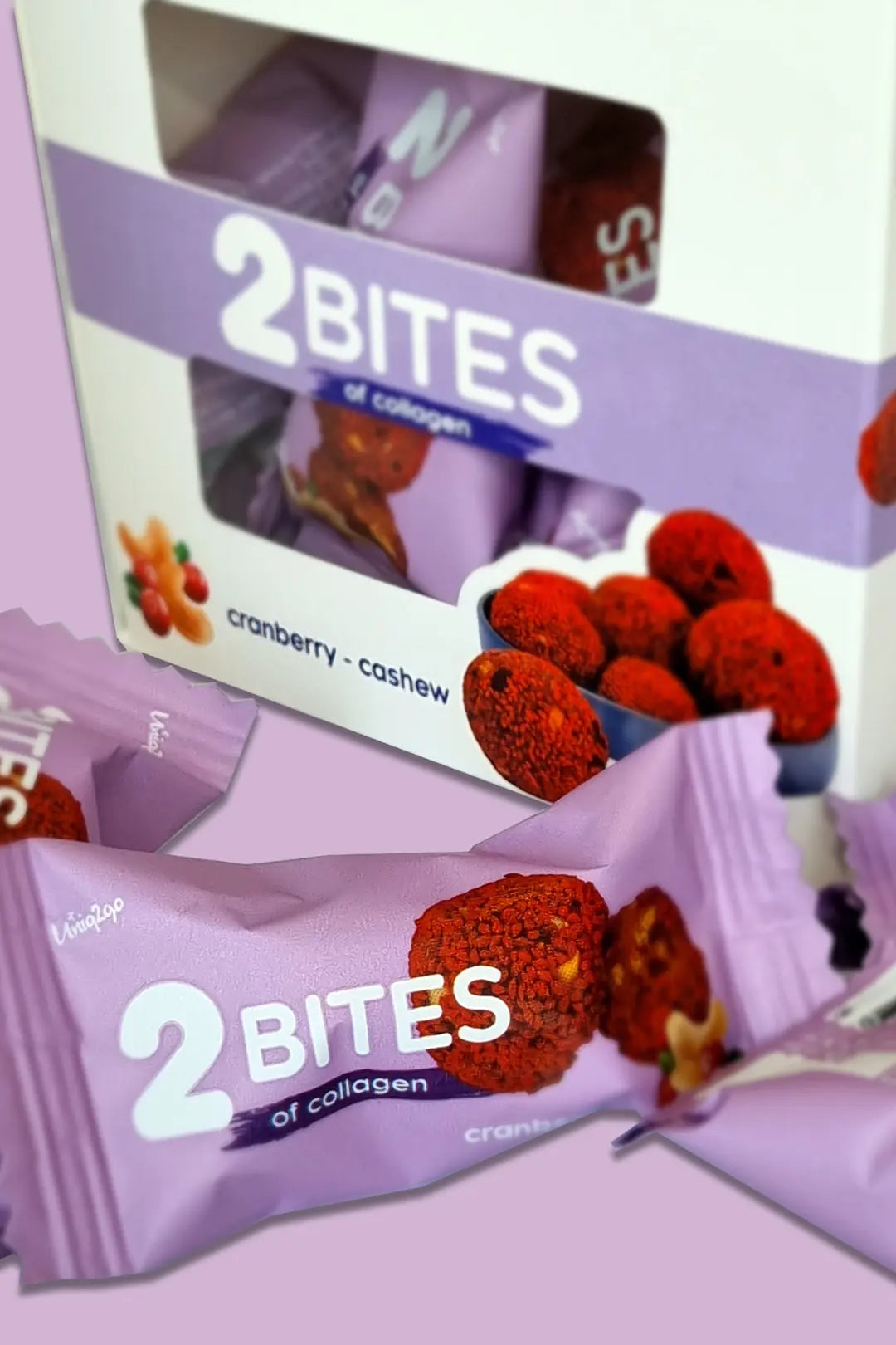 Uniq2go 2 Bites Kolajen Protein Topu 10x16 g
