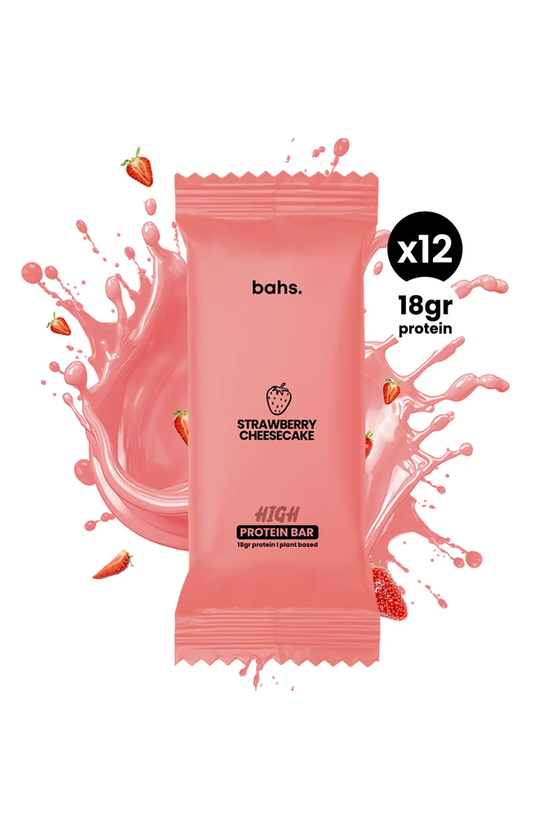 Bahs Strawberry Cheesecake - Yüksek Protein Bar 12 Adet X 60gr