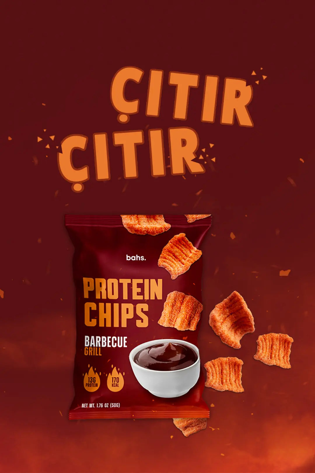 Bahs Protein Chips - Barbecue Grill - x4 Adet
