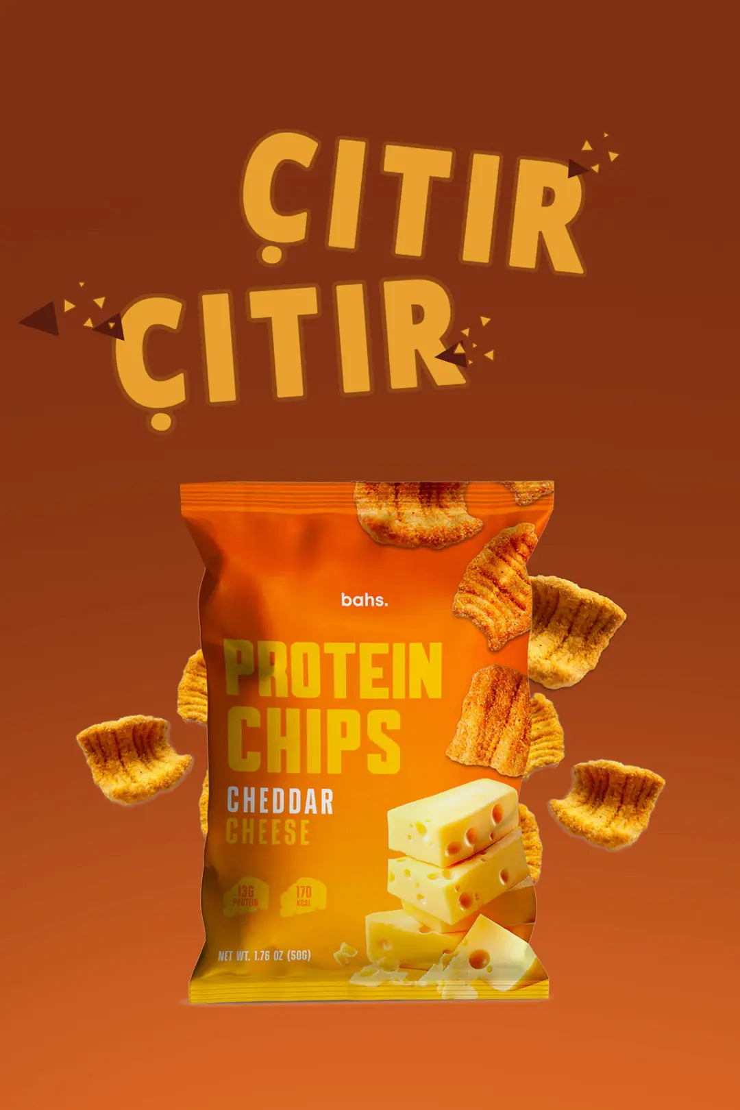 Bahs Protein Chips - Cheddar Cheese - x4 Adet