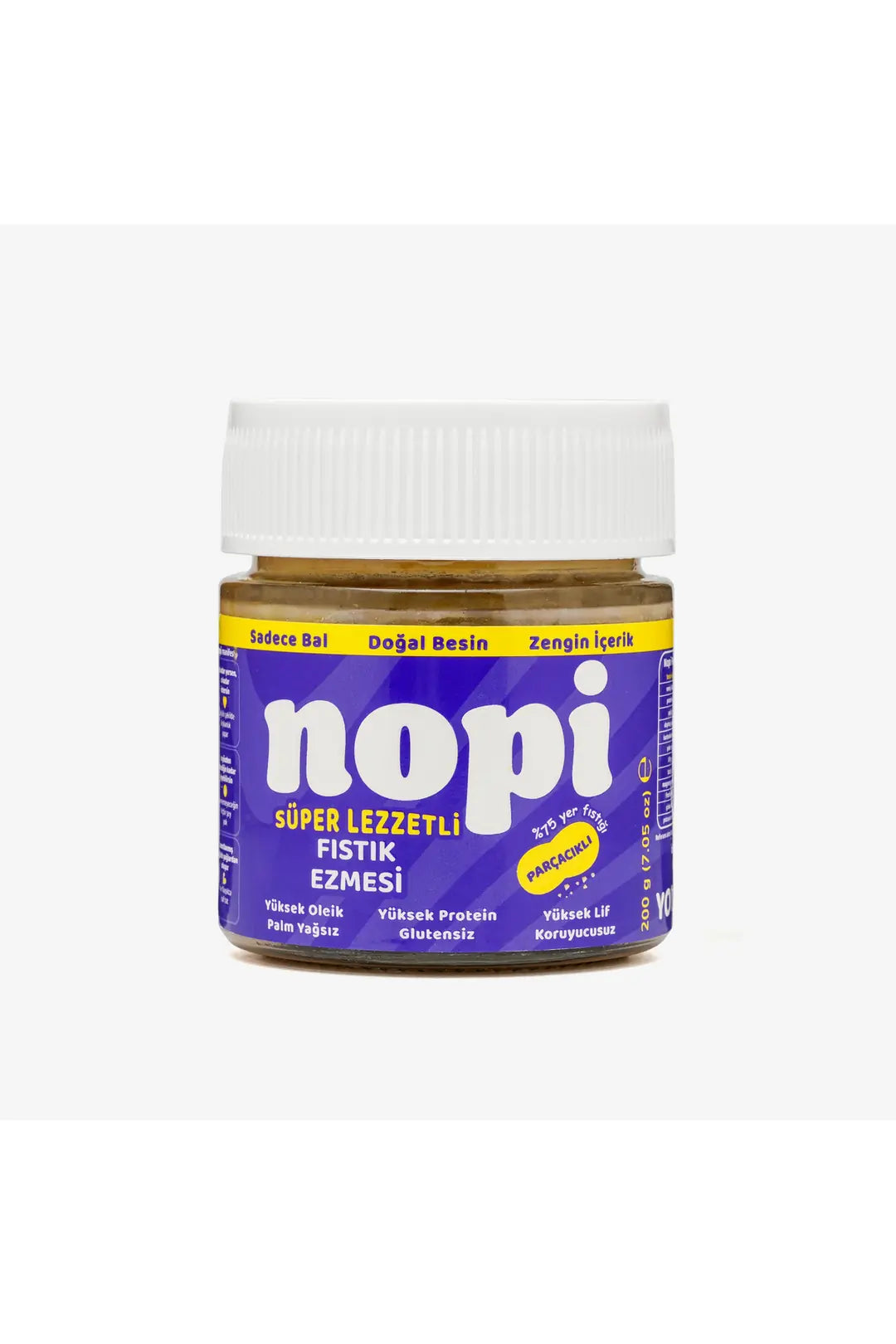 Nopi Parçacıklı Yer Fıstığı Ezmesi 200G