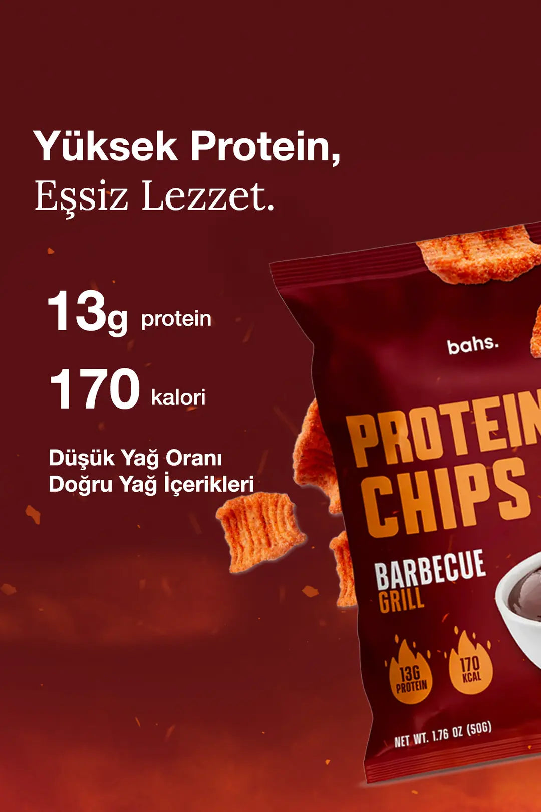 Bahs Protein Chips - Barbecue Grill - x4 Adet