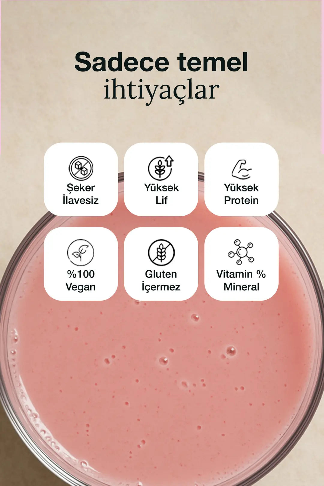 Bahs Proteinli Öğün Tozu - Strawberry Cake 600gr - 10 Servis